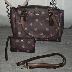 Coach Women's Christie Carryall Wildfire Print & Matching Wallet (F1792-F13768)
